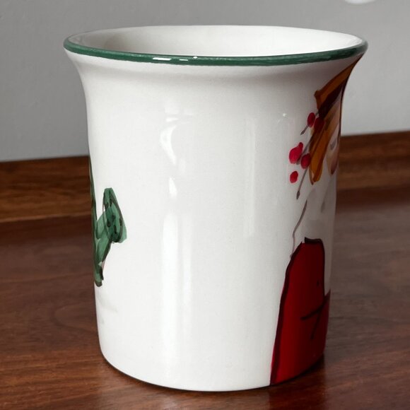 Vietri Old St. Nick Mug 2022 Limited Edition Santa & Bird Italy Made Christmas - Picture 7 of 12
